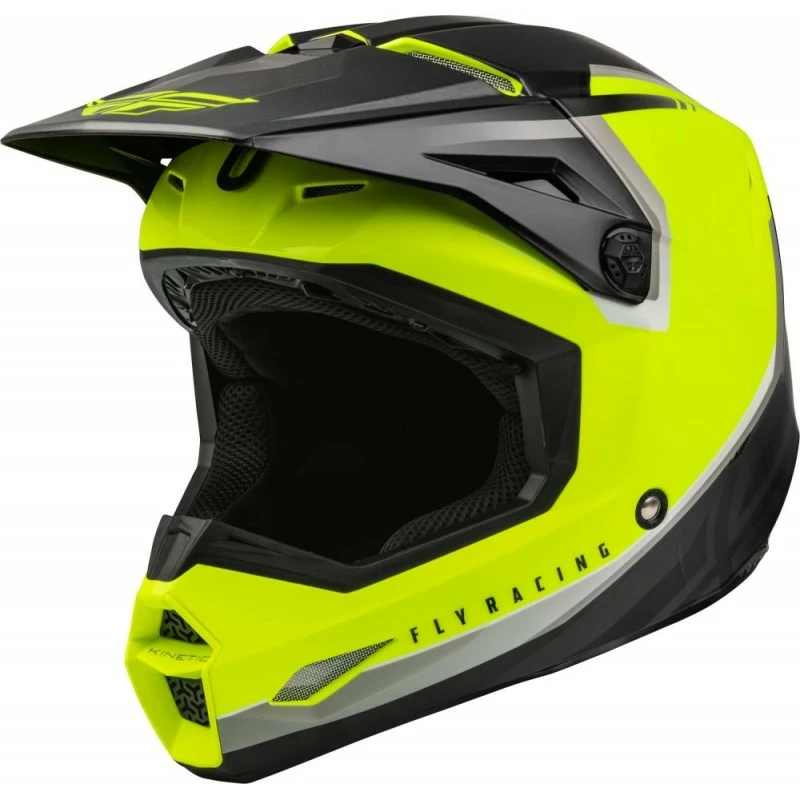 CASQUE FLY KINETIC VISION JAUNE FLUO/NOIR ENFANT 2023 - Image 4