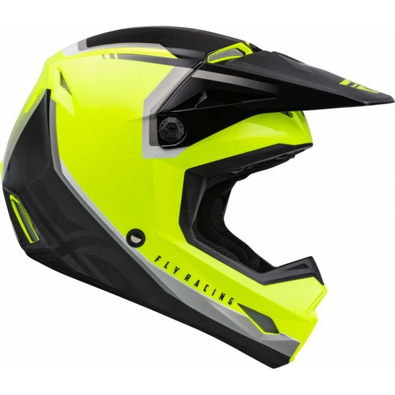 CASQUE FLY KINETIC VISION JAUNE FLUO/NOIR ENFANT 2023