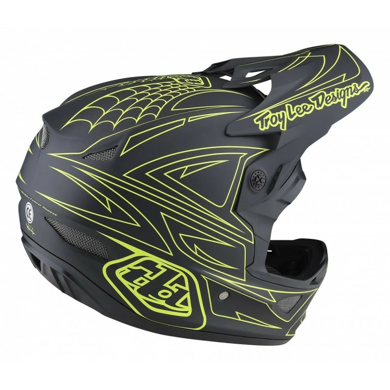 CASQUE TLD D3 FIBERLITE SPIDERSTRIPE GRAY/YELLOW 2022 - Image 3