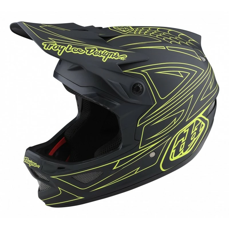 CASQUE TLD D3 FIBERLITE SPIDERSTRIPE GRAY/YELLOW 2022