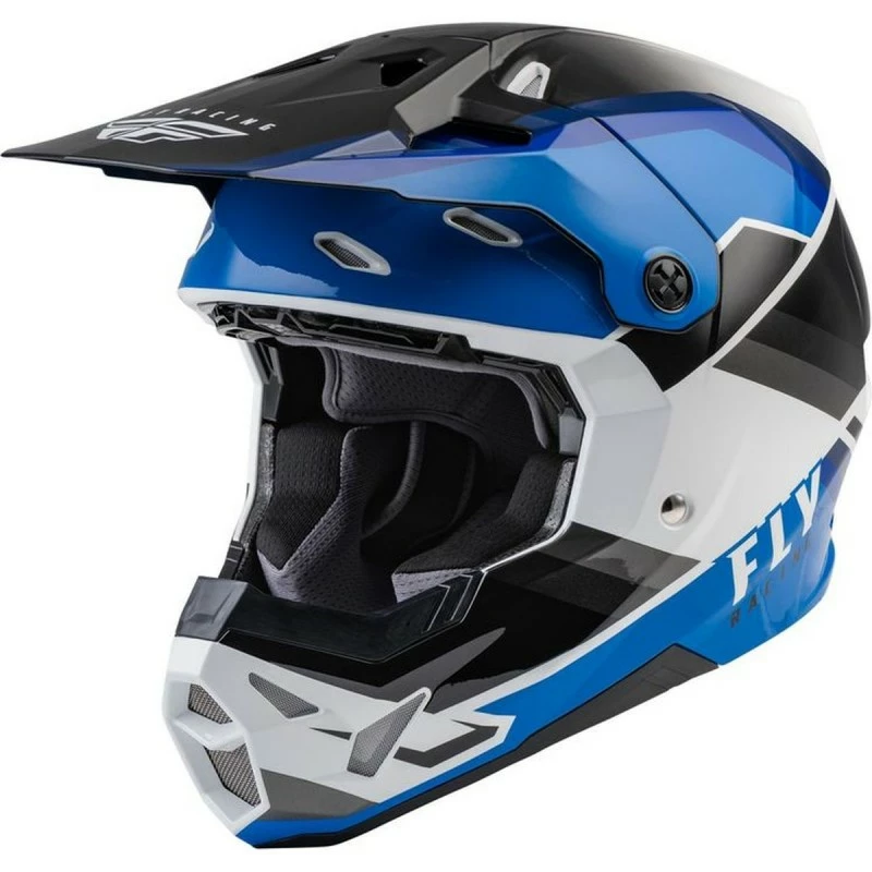 CASQUE FLY RACING FORMULA CP RUSH NOIR/BLEU/BLANC 2022 - Image 4